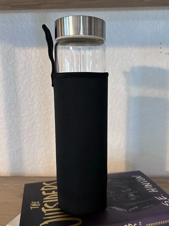 16 Oz Glass Water Bottle with Insulator - Citrine - Picture 4 of 4